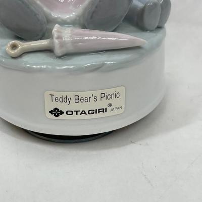 Otagiri Ceramic Teddy Bear's Picnic Music Box