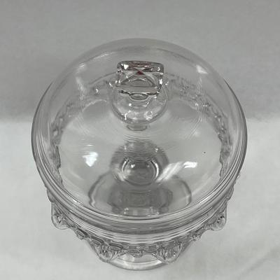 Clear Glass Pedestal Compote Dish