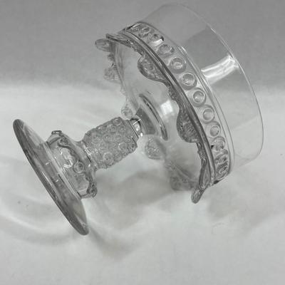 Clear Glass Pedestal Compote Dish