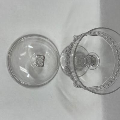 Clear Glass Pedestal Compote Dish