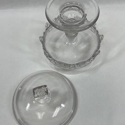 Clear Glass Pedestal Compote Dish