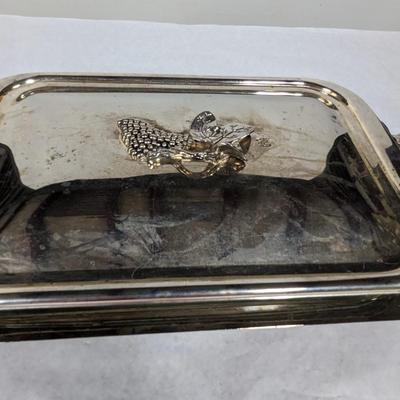 Godinger Silver plated Buffet Server With Glass Marinex Casserole Dish