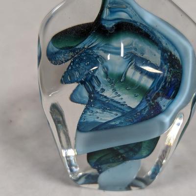 GES Glass Eye Studio Art Paperweight Signed