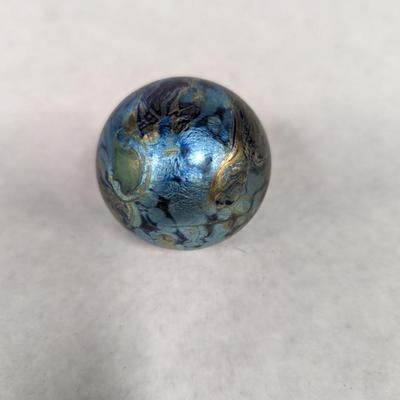 Art Glass Paperweight Signed Dan Sweaney 2005