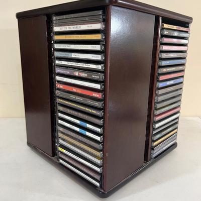 90+ CDS & Wooden CD Holder