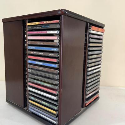 90+ CDS & Wooden CD Holder