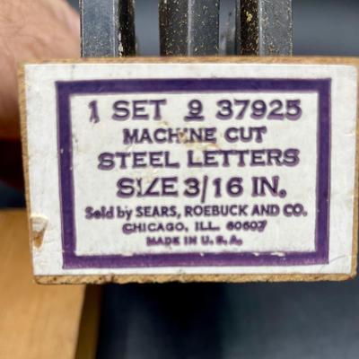 Set of 3/16" Hardened Steel Letters by Sears