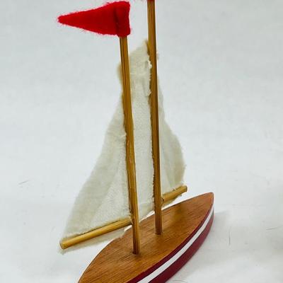 Baby Doll Toys Display Accessory Pieces - sail boat and fishing basket