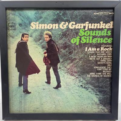 Near Mint Condition Very Pristine Condition Simon & Garfunkel Sounds of Silence Vinyl Record Framed Hangable