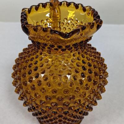 Amber Hobnail Pitcher