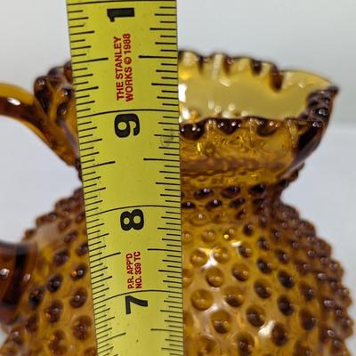 Amber Hobnail Pitcher