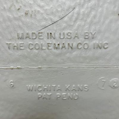 Coleman Vintage Green & White 1 Gallon Water Cooler Jug With Cup