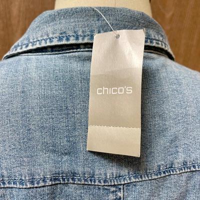 Chico's Petite Denim Button-Front Dress NWT