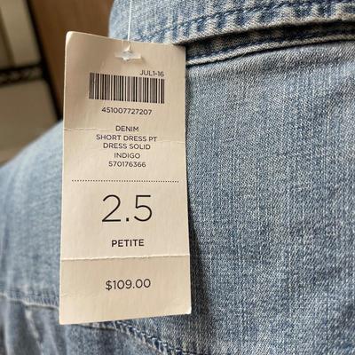 Chico's Petite Denim Button-Front Dress NWT