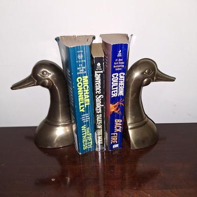 brass ducks bookends