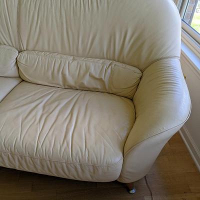 Rubins (Nurista) Butter Colored Art Deco Leather Couch