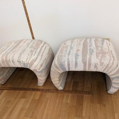 80's Waterfall Ottomans