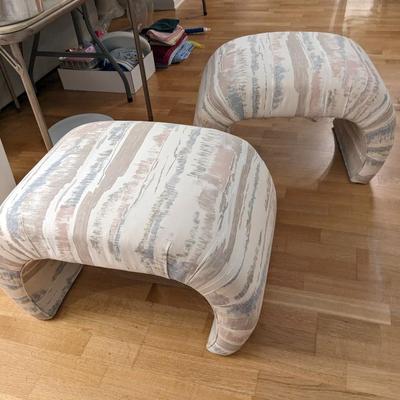 80's Waterfall Ottomans