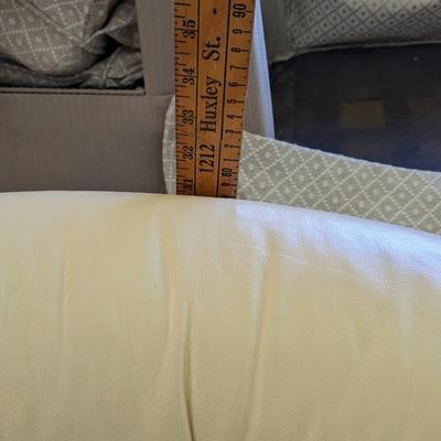 Matching Couch Butter Colored Barrel Leather Chair