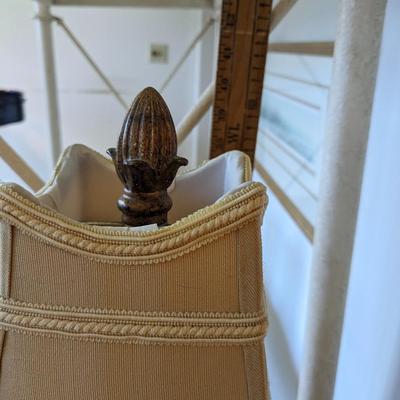 Vintage Gim Metal Bisque Table Lamp Pineapple Accent