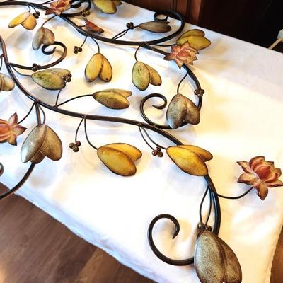 Lot #59 Large Contemporary Metal Wall Decoration - foliate design