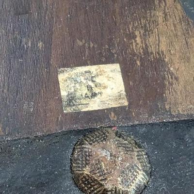 Vintage Fireplace Bellows Works Wood Leather Metal Coat of Arms