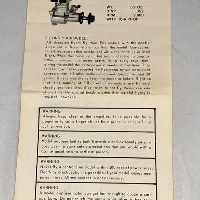 Fox 35 RC Stunt Engine - Mint, NOS