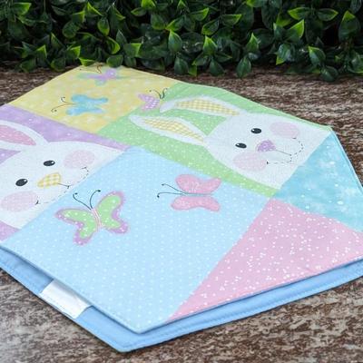 Bunny Rabbit Butterfly Table Runner Easter Spring Pastel