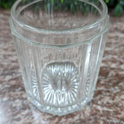 Glass Jar Pretty Sides no Lid