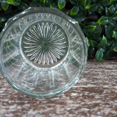 Glass Jar Pretty Sides no Lid
