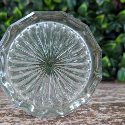 Glass Jar Pretty Sides no Lid