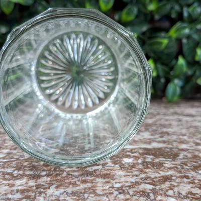 Glass Jar Pretty Sides no Lid