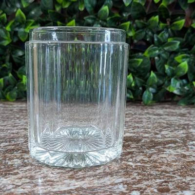 Glass Jar Pretty Sides no Lid
