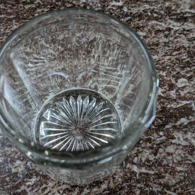 Glass Jar Pretty Sides no Lid