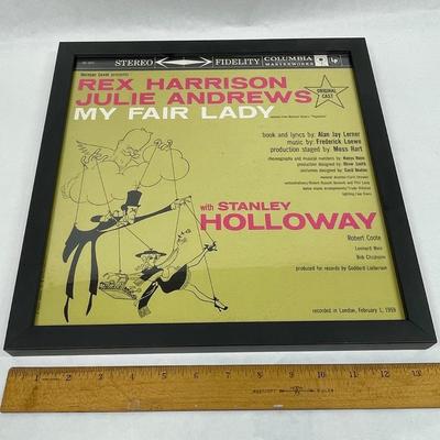 Framed for Display: 33RPM Vinyl Album My Fair Lady Mint Condition