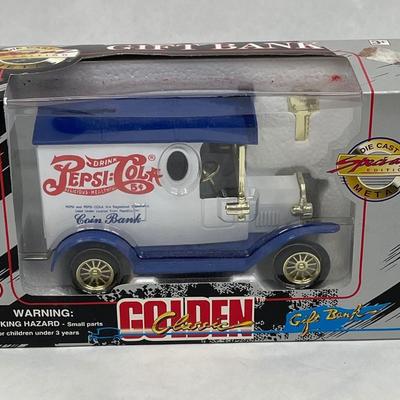 1996 Golden Classic Pepsi-Cola Die-cast Coin Bank