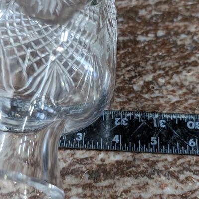 Vintage Cut Glass Crystal Vase Bottle