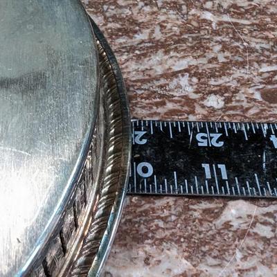 Vintage Leonard Serving Plate Dish Silverplated Engraved