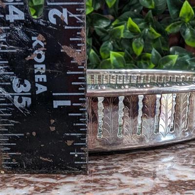 Vintage Leonard Serving Plate Dish Silverplated Engraved