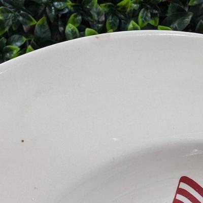 Vintage 1976 Bicentennial Ceramic Plate Bell Flags