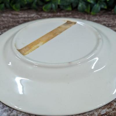 Vintage 1976 Bicentennial Ceramic Plate Bell Flags