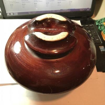 Vintage Ceramic Clover Brown Insulator Approx 9" Diameter Lower Part in Good Condition w/No Cracks or Chips. Some Ceramic...