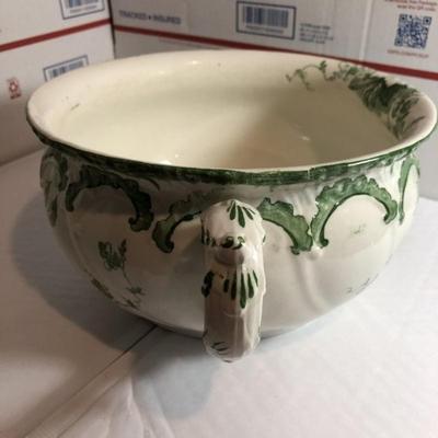 Scarce Ridgway's Sandringham England Transferware Chamber Pot 9" Diameter & 5" Tall in Good Preowned Condition as...