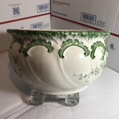 Scarce Ridgway's Sandringham England Transferware Chamber Pot 9" Diameter & 5" Tall in Good Preowned Condition as...