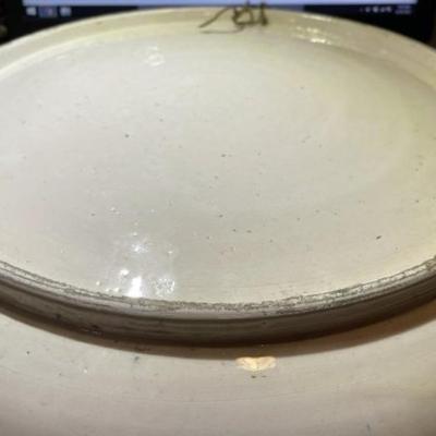 Very Early Heavy Turkish Stoneware 16" Charger Dish Preowned from an Estate w/1 Rim Fleck as Pictured.