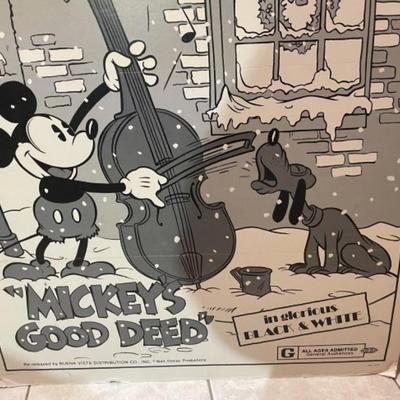 Vintage Mickey's Good Deed (Buena Vista, Re-Released 1974) (27" X 39") on Particle Foam Board as Pictured.