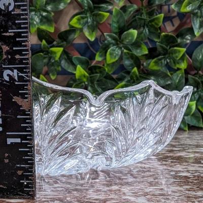 Glass Crystal 2 Piece Cracker Condiment Serving Plate