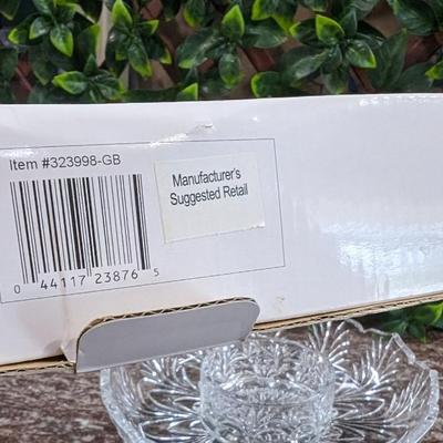 Glass Crystal 2 Piece Cracker Condiment Serving Plate