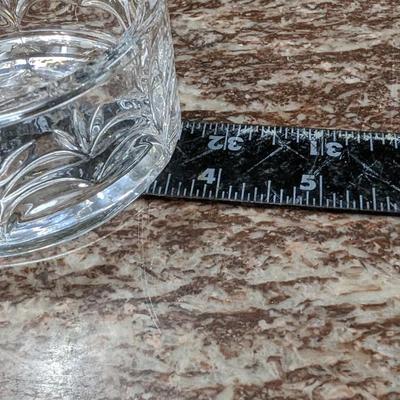 Glass Crystal 2 Piece Cracker Condiment Serving Plate