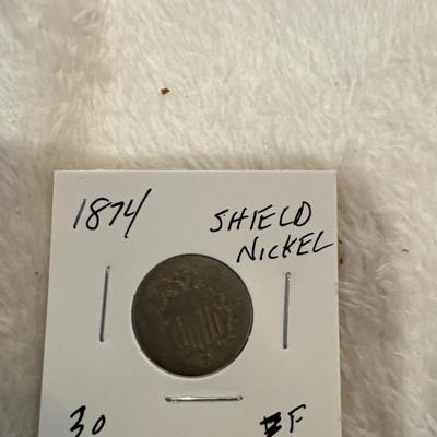 1874 Shield Nickel F